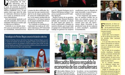 Portada RCG Fronteriza [11 de noviembre de 2024] Coahuila es líder en producción de autos eléctricos; realizan en Acuña el Festival de las Ánimas y más…