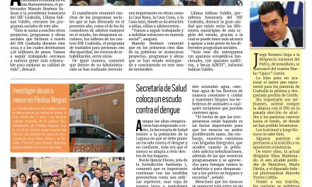 Portada RCG Fronteriza [12 de noviembre de 2024] Programas del DIF Coahuila benefician a miles de ciudadanos; abren registro para comercios que participarán en El Buen Fin y más…