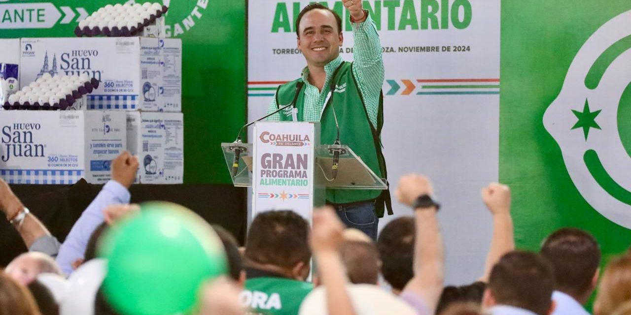 Programa Alimentario beneficia a miles de coahuilenses: Manolo Jiménez