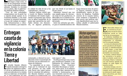 Portada RCG Lagunera [2 de noviembre de 2024] ‘Beneficiamos la economía de las familias con el Mercadito Mejora’; Municipio de Torreón ha capacitado a miles de motociclistas y más…
