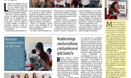 Portada RCG Lagunera [09 de noviembre de 2024] Enfrentados Cecilia y Luis Fernando Salazar: Administración de Torreón cerrará el año con balance favorable y más…