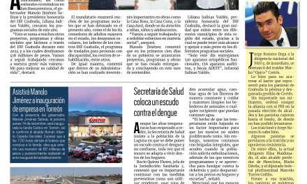Portada RCG Lagunera [12 de noviembre de 2024] Programas del DIF Coahuila benefician a miles de ciudadanos; revisan resultados del Mano Especial Laguna y más…