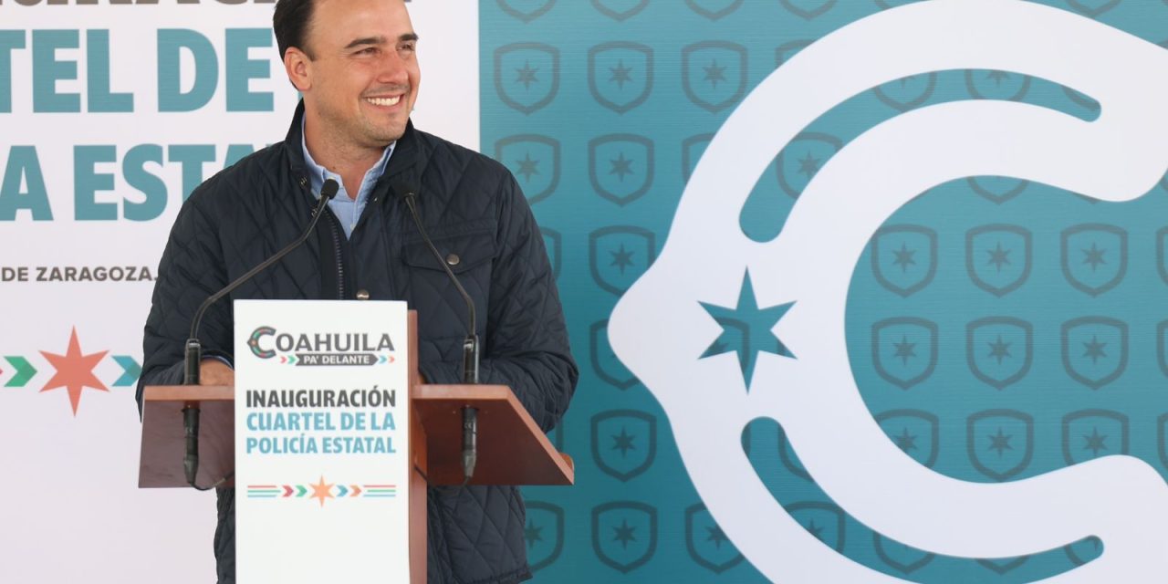 Inaugura Manolo Jiménez cuartel de la Policía Estatal en Progreso