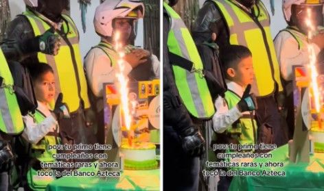 Video: Niño sorprende con cumple peculiar… celebra con temática de Banco Azteca