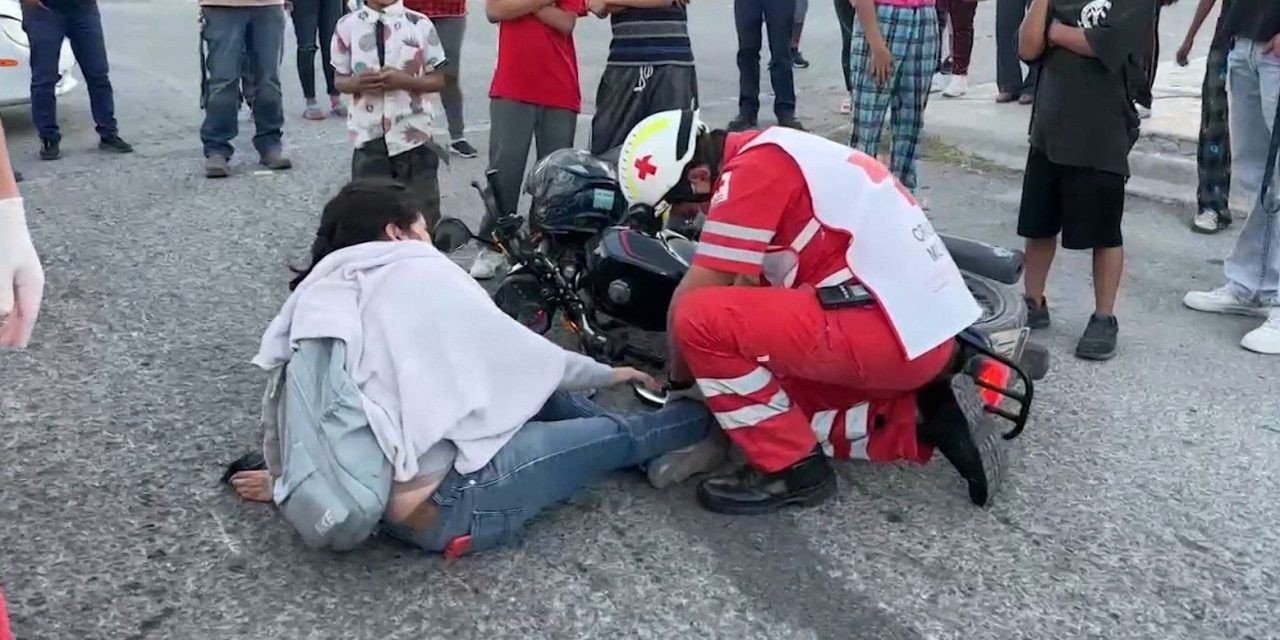 Mujer resulta lesionada tras accidente en la colonia Nueva Tlaxcala