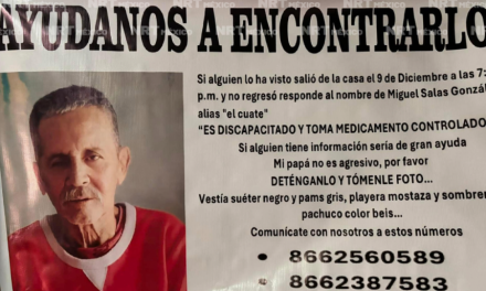 Buscan incansablemente a adulto mayor desaparecido en Monclova