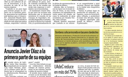 Portada RCG Fronteriza [29 de diciembre de 2024] 2024, el año de grandes inversiones en Coahuila; Llaman a evitar el uso de vapeadores y más…