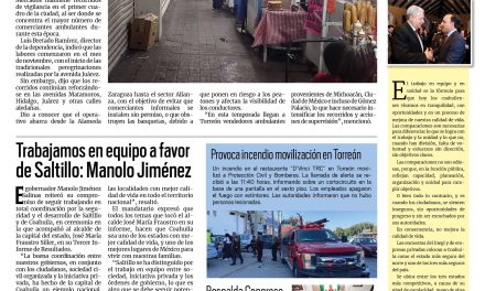 Portada RCG Lagunera [17 de diciembre de 2024] Mantienen operativos de ordenamiento en la Zona Centro; Dan luz verde a la Comisión Instaladora del Ayuntamiento y más…