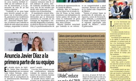 Portada RCG Lagunera [29 de diciembre de 2024] 2024, el año de grandes inversiones en Coahuila; Ciudadanos recolectaron 3 toneladas en material reciclable y más…