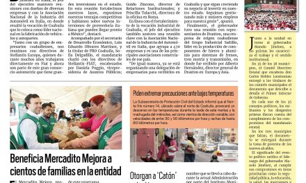Portada RCG Media [11 de diciembre de 2024] Refuerza Coahuila relación económica con Italia; benefician Mercadito Mejora a cientos de familias en la entidad y más…