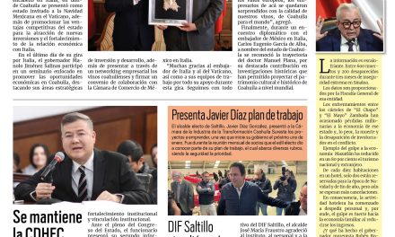 Portada RCG Media [13 de diciembre de 2024] Termina Coahuila gira económica y cultural en Italia; se mantiene la CDHEC cercana a la sociedad  y más…