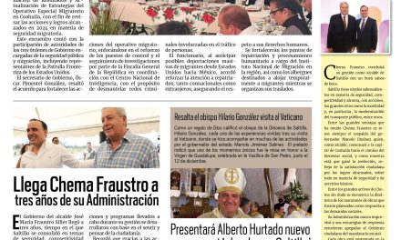 Portada RCG Media [16 de diciembre de 2024] Evalúan resultados del Operativo Migratorio en Coahuila; llega Chema Fraustro a tres años de su Administración y más…