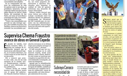 Portada RCG Media [23 de diciembre de 2024] Apoya DIF Coahuila a comunidades lejanas; supervisa Chema Fraustro avance de trabajos en General Cepeda   y más…