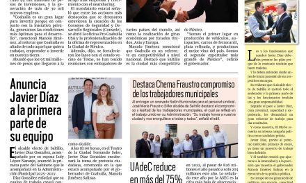 Portada RCG Media [29 de diciembre de 2024] 2024, el año de grandes inversiones en Coahuila; Fortaleció Chema Fraustro la hermandad Saltillo-Austin y más…