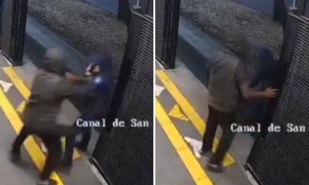Video: Hombre arroja a mujer policía al paso del Metrobús