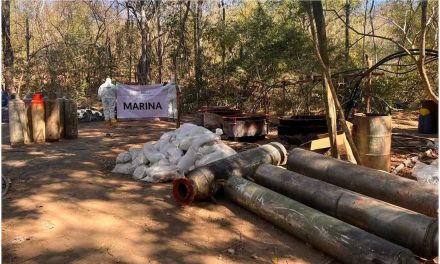 Marina desmantela laboratorio clandetsino vinculado a ‘Los Mayos’ en Sinaloa