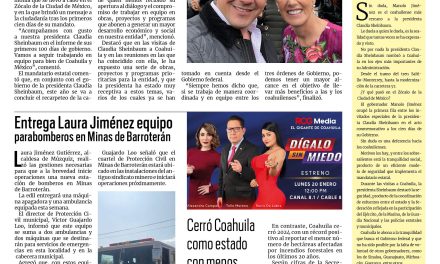 Portada RCG Carbonífera [13 de enero de 2025] Arrancaremos el recarpeteo de la Sabinas-Monclova: Manolo; opera Uber en Sabinas y la región Carbonífera y más…