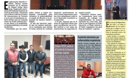 Portada RCG Carbonífera [28 de enero de 2025] Trabajo coordinado fortalece a Coahuila: Manolo Jiménez; entrega Óscar Ríos obra de pavimentación en Nueva Rosita y más…