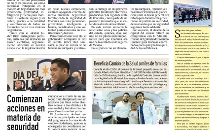 Portada RCG Centro [3 de enero de 2025] Se mantiene a Coahuila seguro con voluntad y coordinación; alistan planteles educativos para el regreso a clases y más…