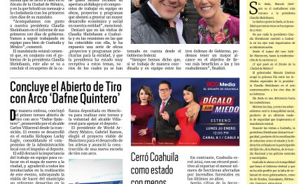 Portada RCG Centro [13 de enero de 2025] Arrancaremos la Saltillo-Monclova en este 2025: Manolo; cesarán a 200 empleados de anterior Administración y más…