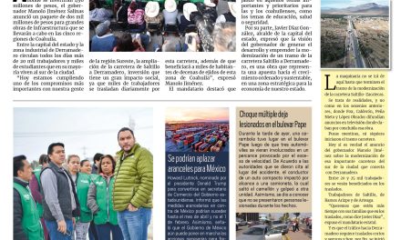Portada RCG Centro [30 de enero de 2025] Anuncia Manolo Jiménez inversión de dos mmdp en obras estatales; responde el gobierno federal a trabajadores de AHMSA y más…