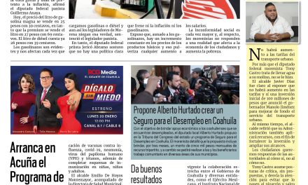 Portada RCG Fronteriza [15 de enero de 2025] Los gasolinazos de Morena; designan a nueva titular de la Jurisdicción Sanitaria número 2 y más…