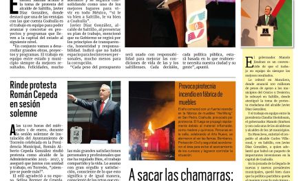 Portada RCG Lagunera [2 de enero de 2025] Presentan Manolo Jiménez y Javier Díaz proyectos para Saltillo; Estima Torreón recaudar más de 500 mdp en predial este año y más…