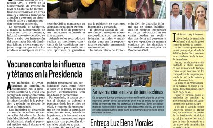 Portada RCG Lagunera [9 de enero de 2025] Refuerza Protección Civil Operativo Invernal en Coahuila; Rescatan a bebé en terreno baldío y más…