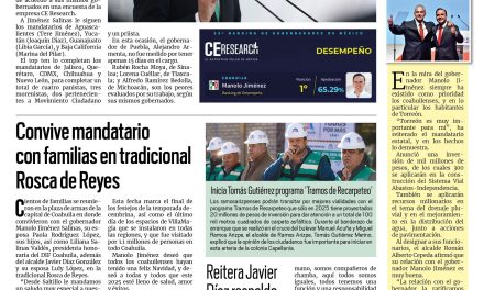 Portada RCG Media [07 de enero de 2025] Manolo Jiménez el mejor gobernador evaluado de México; convive gobernador con familias en tradicional Rosca de Reyes y más…