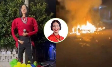 Queman piñata de Ángela Aguilar en Cancún para despedir las ‘malas vibras’ del 2024