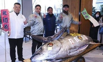 Atún rojo alcanza 1.3 millones de dólares en subasta tradicional de Año Nuevo en Tokio