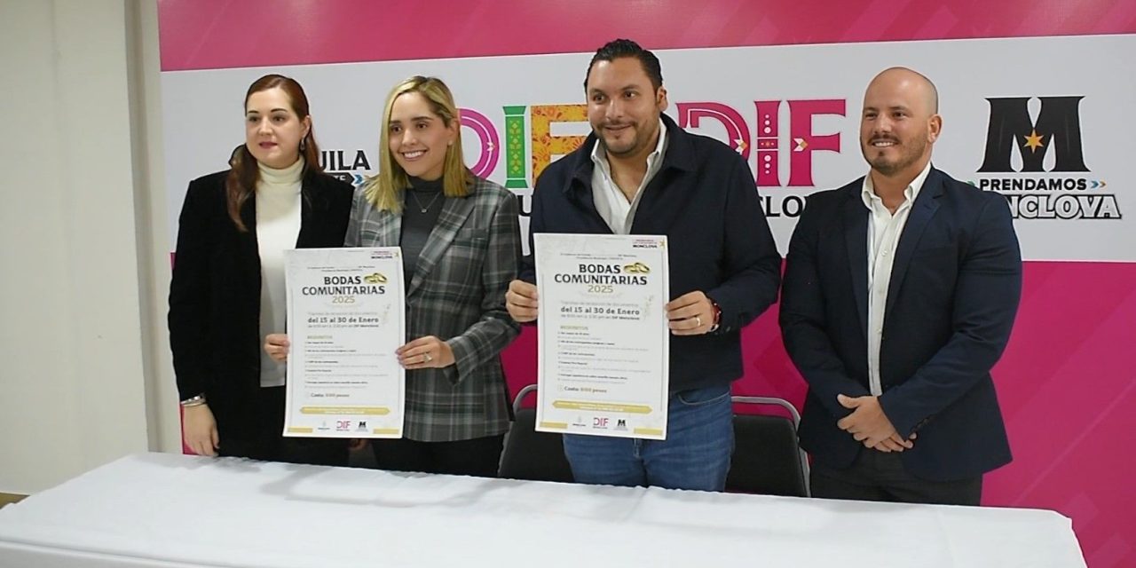 Convoca DIF a bodas comunitarias en Monclova