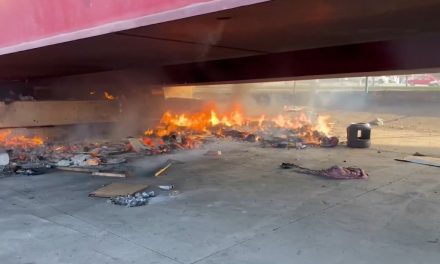 Incendio en el Distribuidor Vial El Sarape afectó el tráfico vehicular
