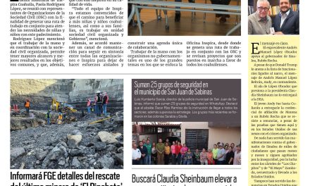 Portada RCG Carbonífera [17 de febrero de 2025] Impulsarán programas para atender a niños con cáncer en la entidad; suman 14 víctimas de robo de identidad a través de WhatsApp y más…
