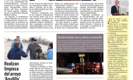 Portada RCG Carbonífera [22 de febrero de 2025] Ofrece Programa de Salud Popular abasto de medicamentos; refuerzan equipo de agentes de la Agencia de Investigación Criminal y más…
