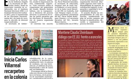 Portada RCG Centro [1 de febrero de 2025] Colabora Gobierno de Coahuila con INE y IEC para elecciones; nuevo Esquema de Protección Infantil en Coahuila iniciará en región Centro  y más…