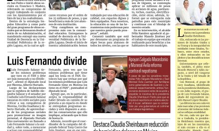 Portada RCG Centro [12 de febrero de 2025] Lleva Manolo Jiménez más obras a la región Laguna; invita Simas Monclova a eventos por el cuidado del agua y más…