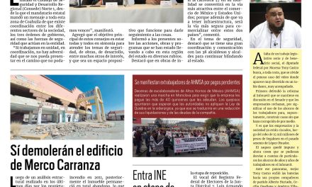 Portada RCG Centro [13 de febrero de 2025] Fortalece Manolo Jiménez la coordinación en la región Fronteriza; aranceles al acero no repercuten en la región y más…