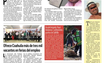 Portada RCG Media [04 de febrero de 2025] Alfonso Argüelles ‘N’ se encuentra bajo la lupa de la justicia; ofrece Coahuila más de tres mil vacantes en ferias del empleo y más…