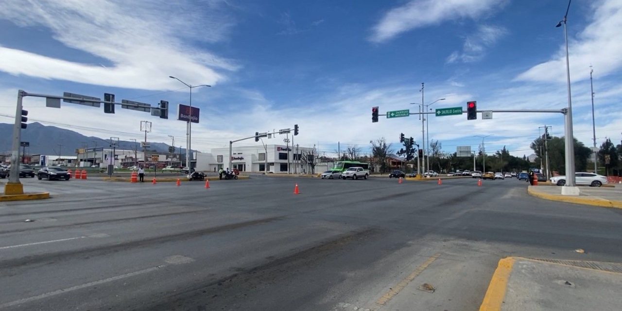 Inició ajuste vial en periférico y Valdez Sánchez en Saltillo