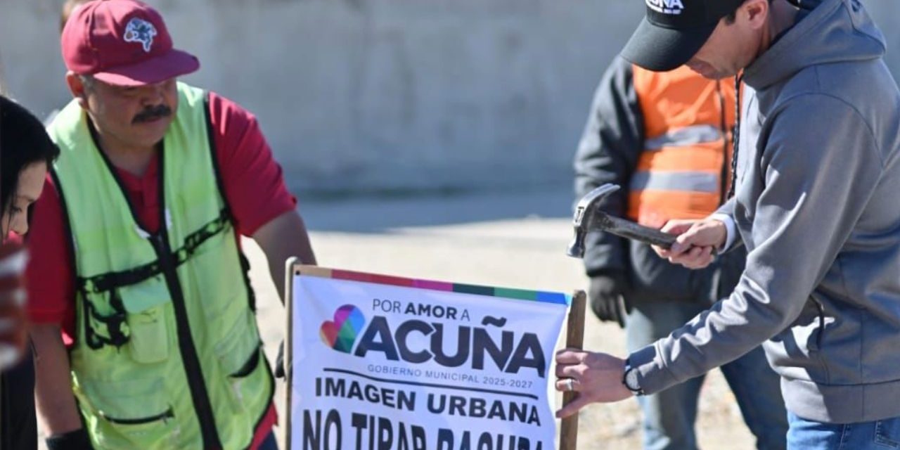 Anuncian multas para quien tire basura en Acuña