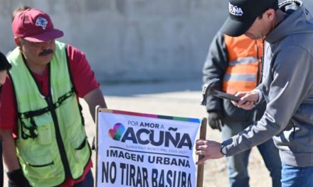 Anuncian multas para quien tire basura en Acuña