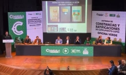 Reciben empresas, oficinas oficiales y organismos recertificación de oficinas verdes