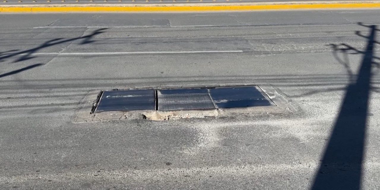 Reparan rejilla en boulevard Eulalio Gutiérrez tras reporte de RCG Media.