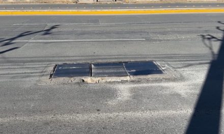 Reparan rejilla en boulevard Eulalio Gutiérrez tras reporte de RCG Media.