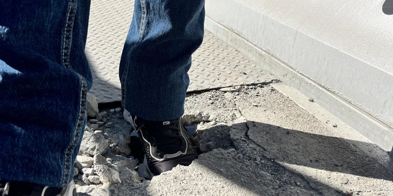Reportan falta de mantenimiento en puente peatonal de bulevar Fundadores
