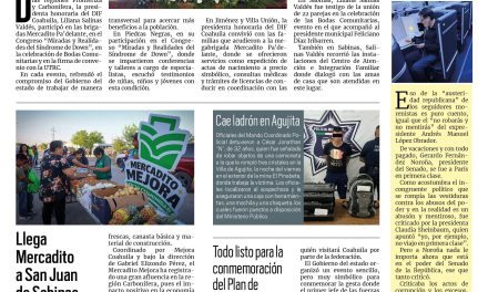 Portada RCG Carbonífera [23 de marzo de 2025] DIF Coahuila se mantiene cerca de las familias; Dan último adiós al padre Badillo y más…