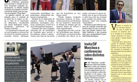 Portada RCG Centro [10 de marzo de 2025] Acerca Inspira Coahuila brigadas de salud para las mujeres; acerca Inspira Coahuila brigadas de salud para las mujeres y más…