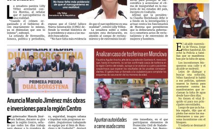 Portada RCG Centro [19 de marzo de 2025] Narcogobierno, una realidad de la 4T; anuncia Manolo Jiménez más obras e inversiones para la región Centro y más…