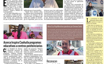Portada RCG Centro [24 de marzo de 2025] A Morena le valió madre la seguridad del país: Eduardo Medrano, presidente del PRI en Saltillo; reconocen trayectoria del alcalde Carlos Villarreal en el deporte y más…